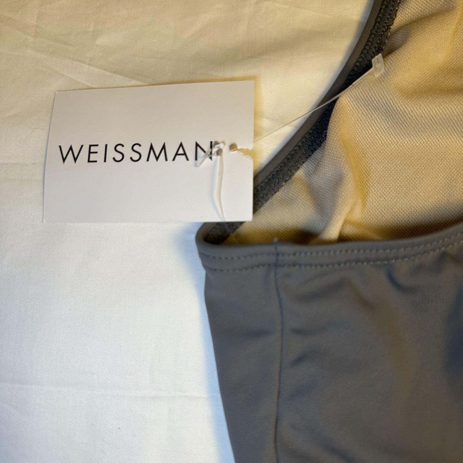 Weissman NWT Grey Crisscross Back Tank Ballet Dance Leotard 14055 LA