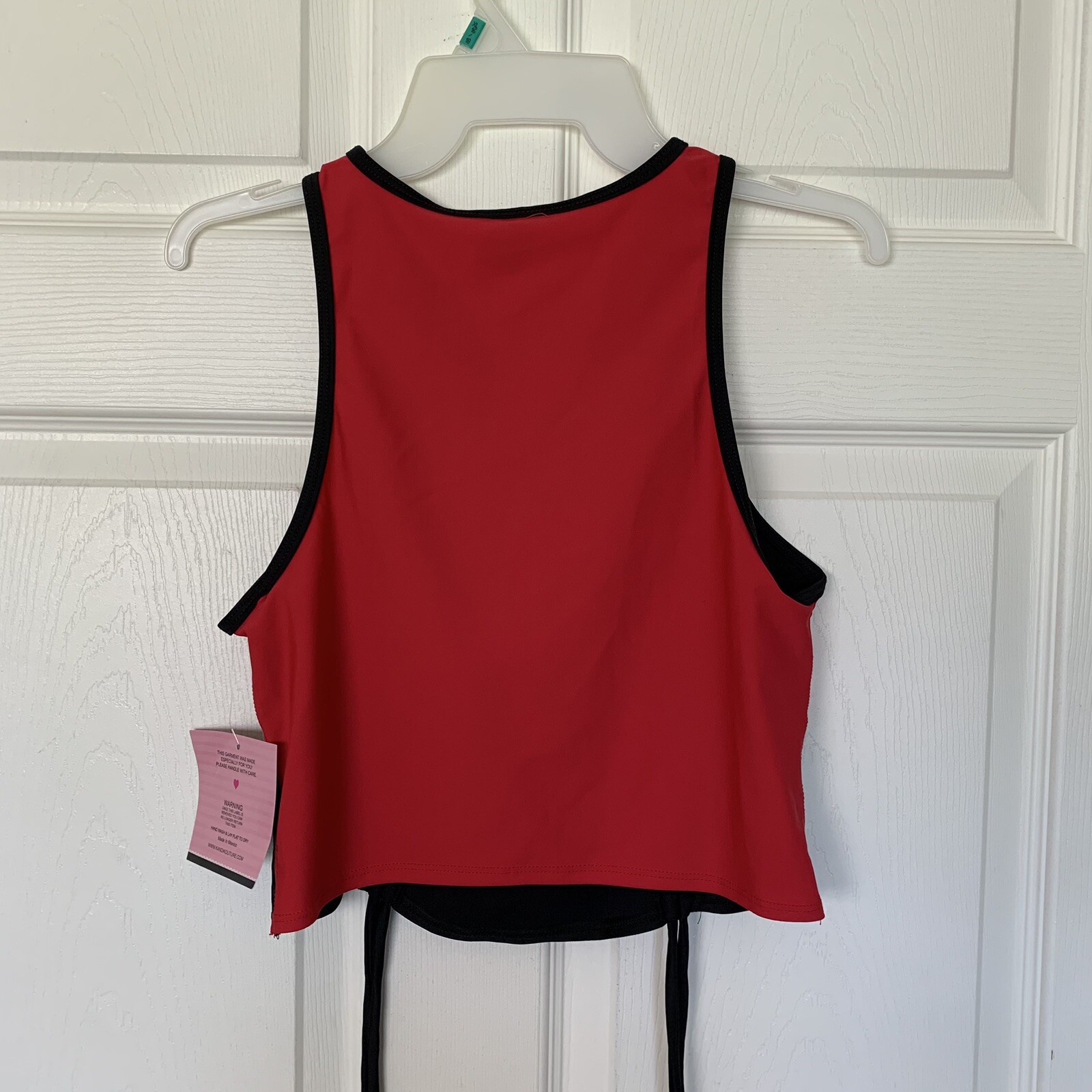 Kandi Kouture Size Teen Large 8/9 TL Red Black Dance Top Tank New