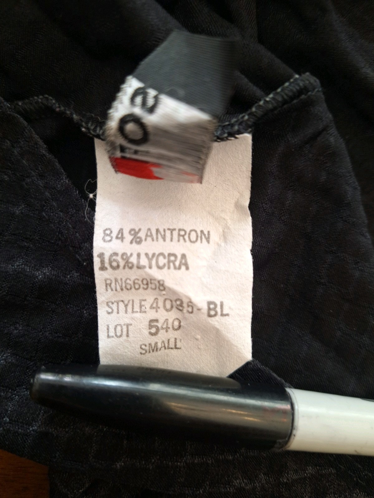Vintage Softouch Leotard excellent Antron Nylon Spandex black S
