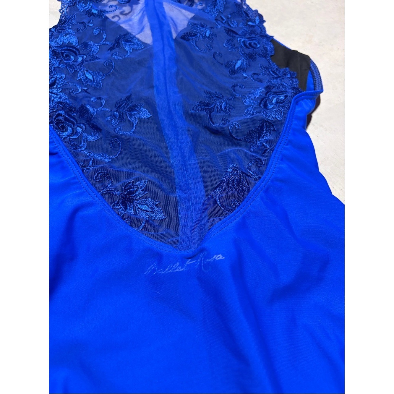 Ballet Rosa dance Royal Blue Lace-Back One-Piece leotard unitard 36/XS