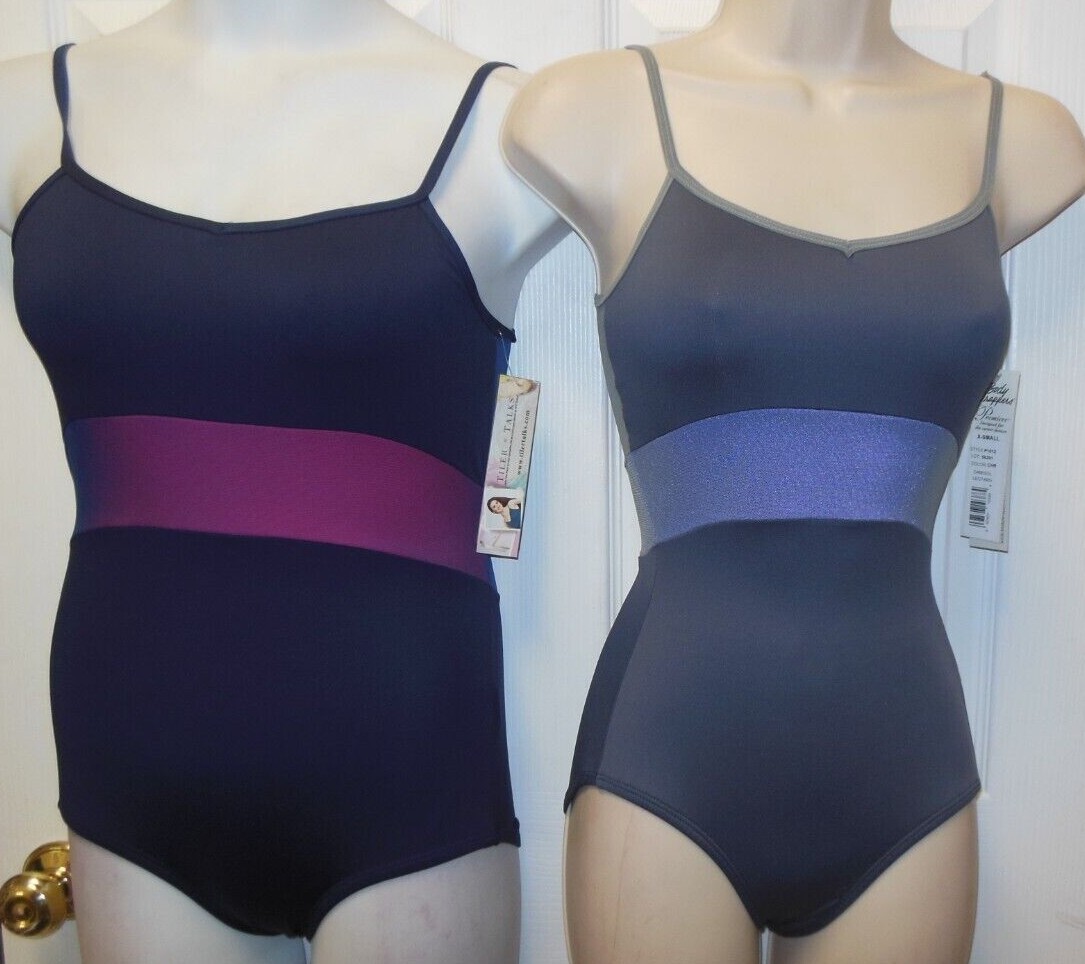 Body Wrappers camisole mesh leotards ladies #P1012 2 colors Navy or Gray
