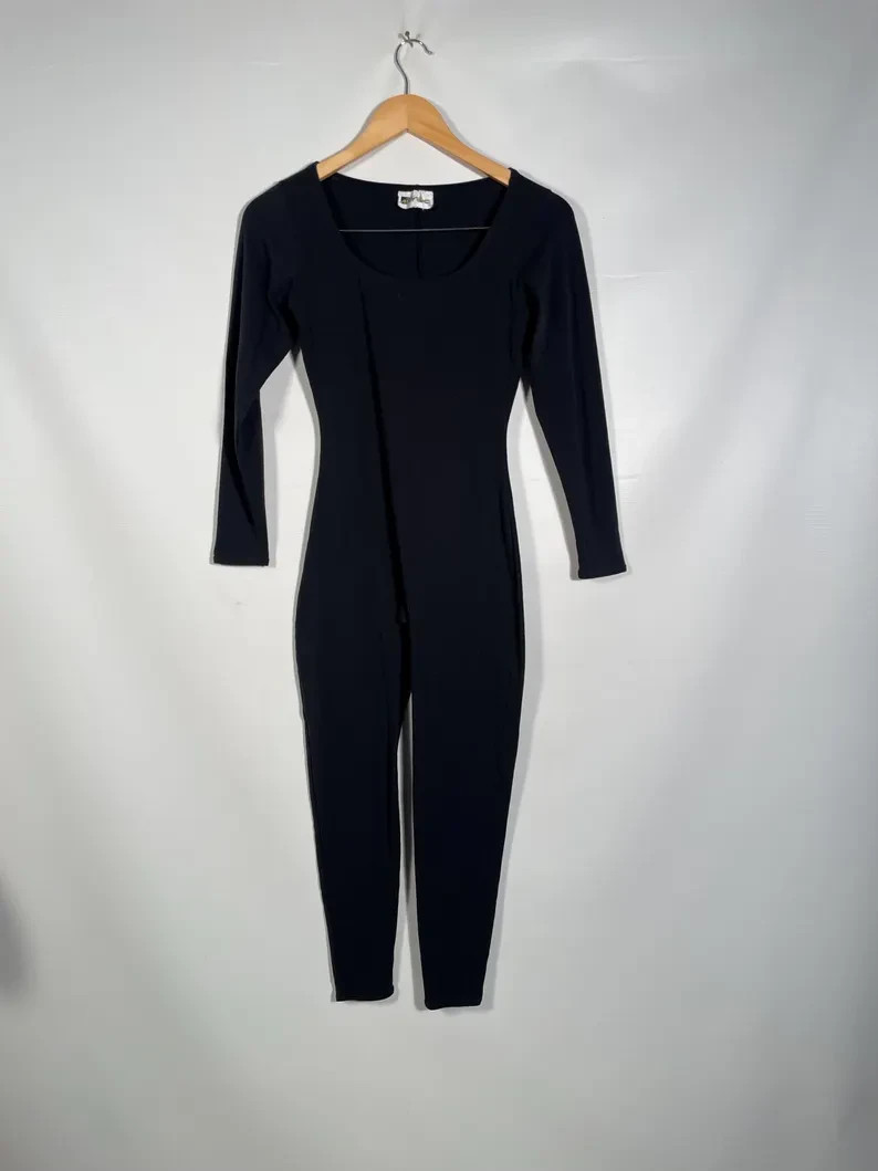 Vintage 80’s/90s Black Unitard Size XS/S