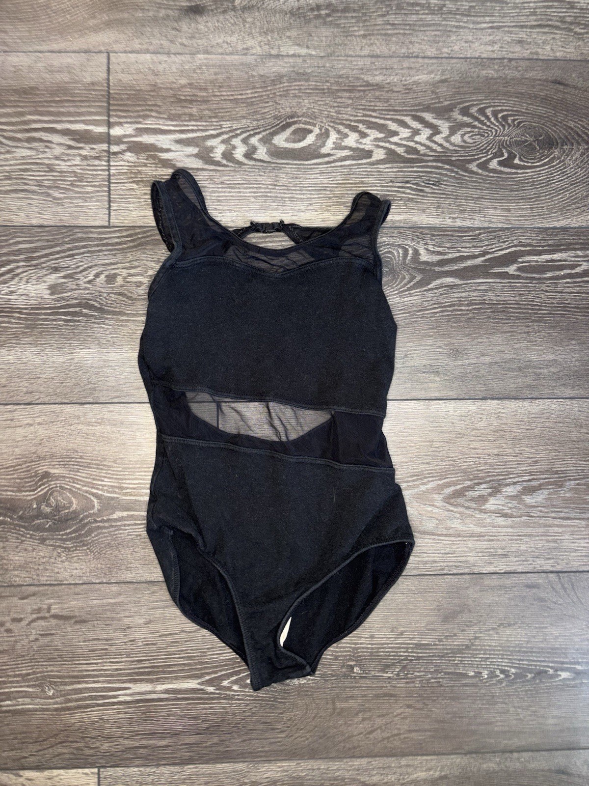 Women’s Medium Dance Favourite Black Mesh Panel Leotard