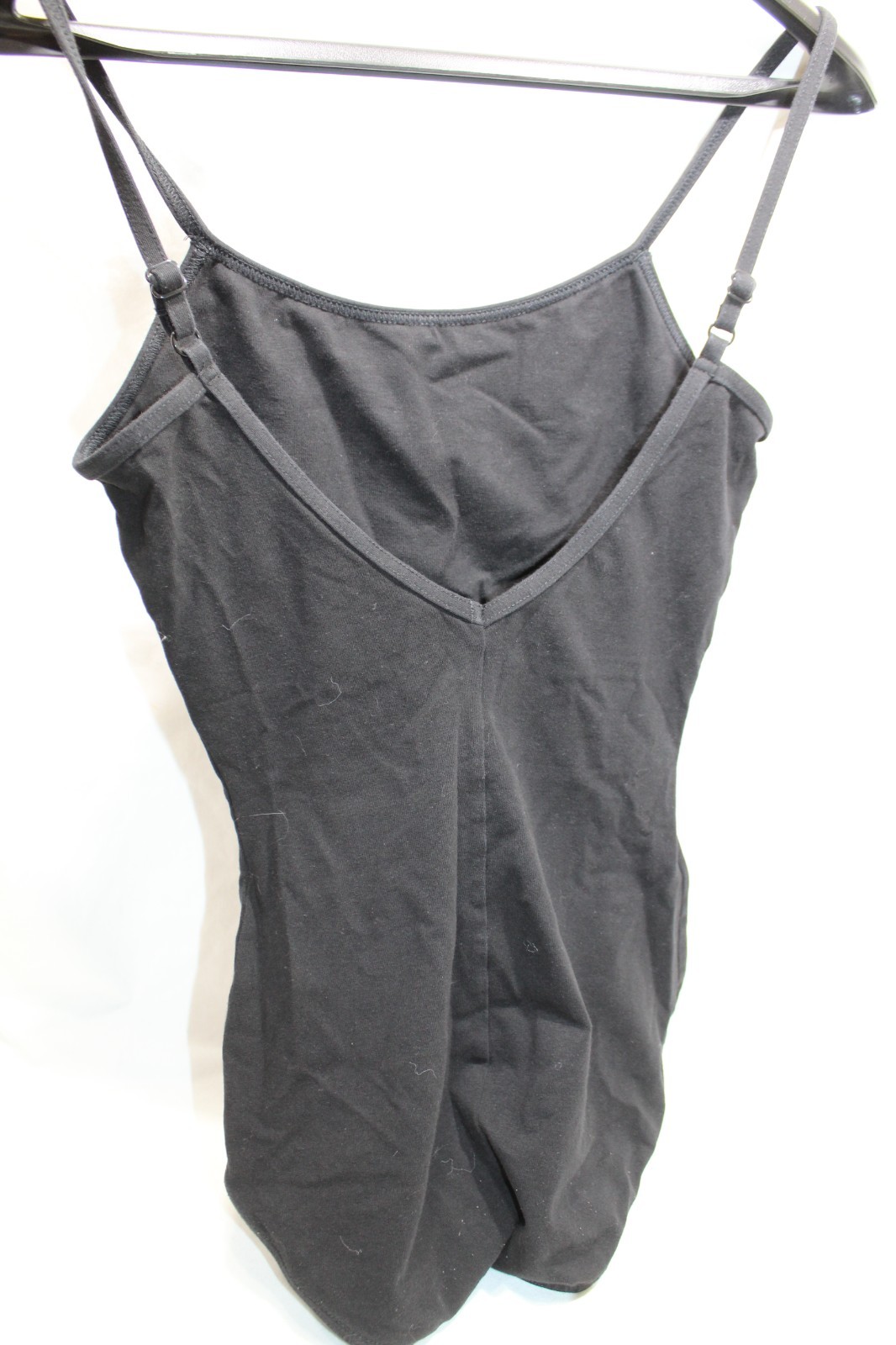 Black Camisole Leotard Adjustable Straps EUROTARD Tactel, Adult Medium, Black