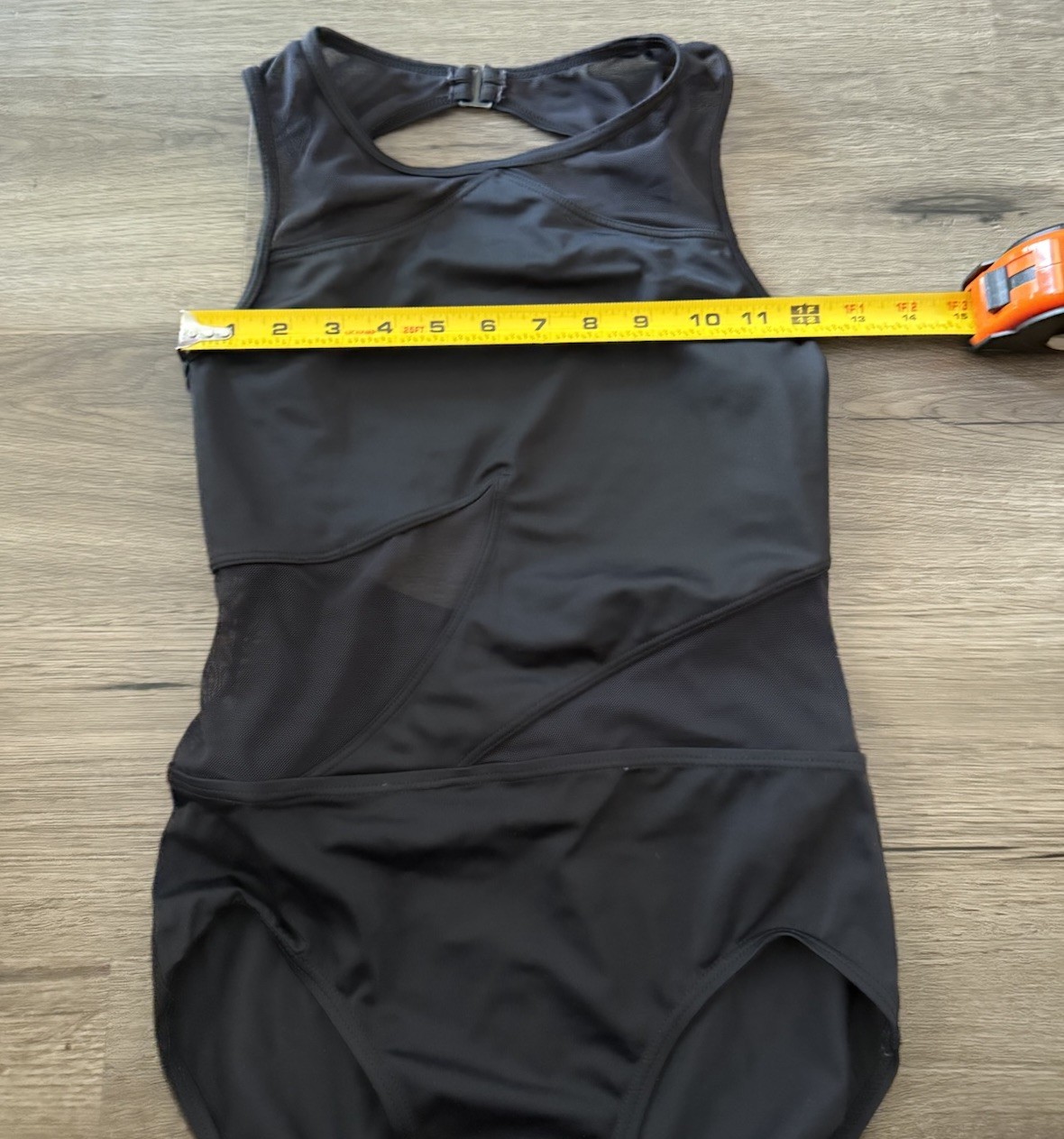 Balera SA Black Dance Leotard MT11736 Mesh Illusion Asymmetrical