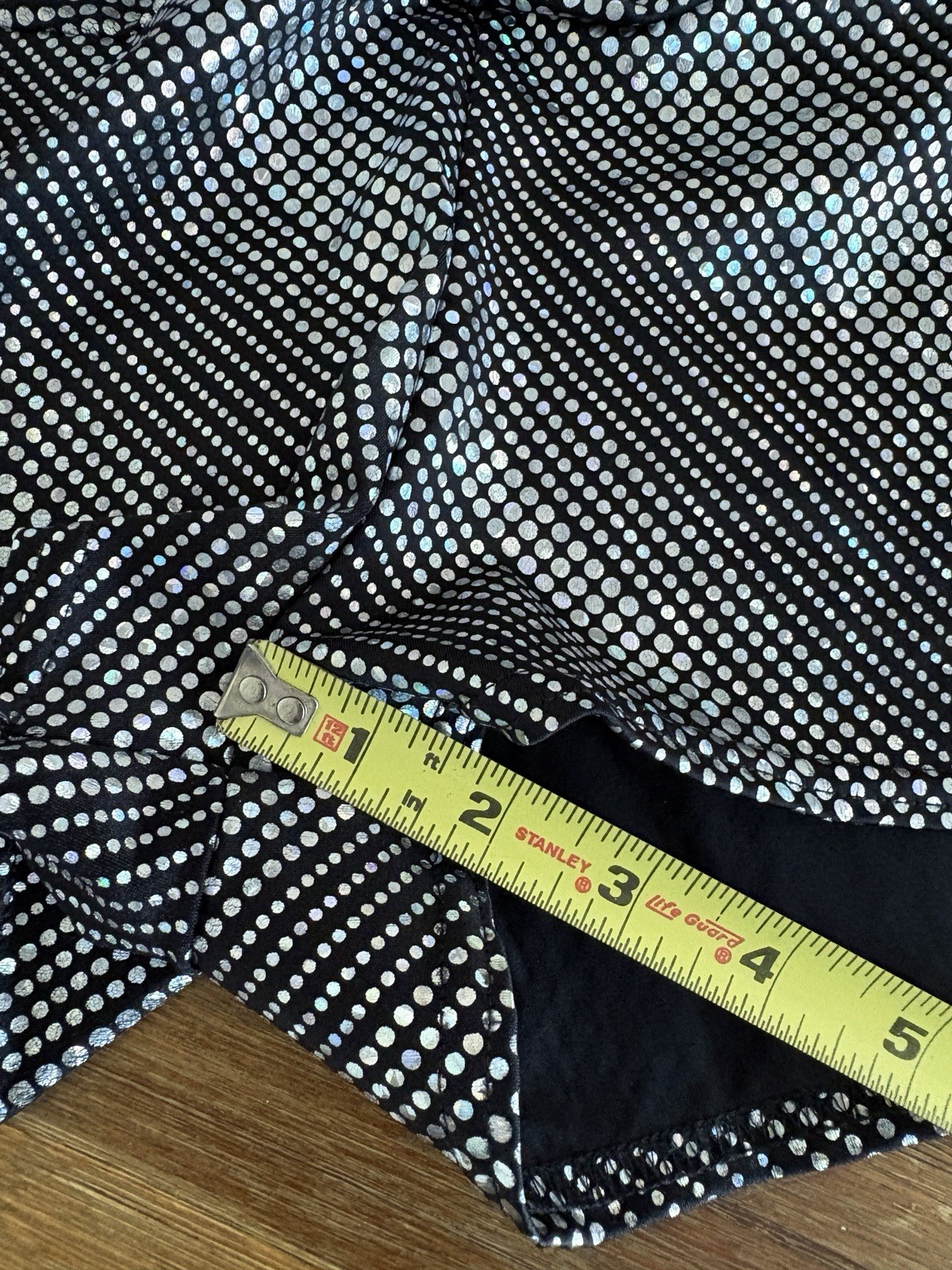 Kelle Company Dance Costume Black Iridescent Dots Dance Leotard Adult Small