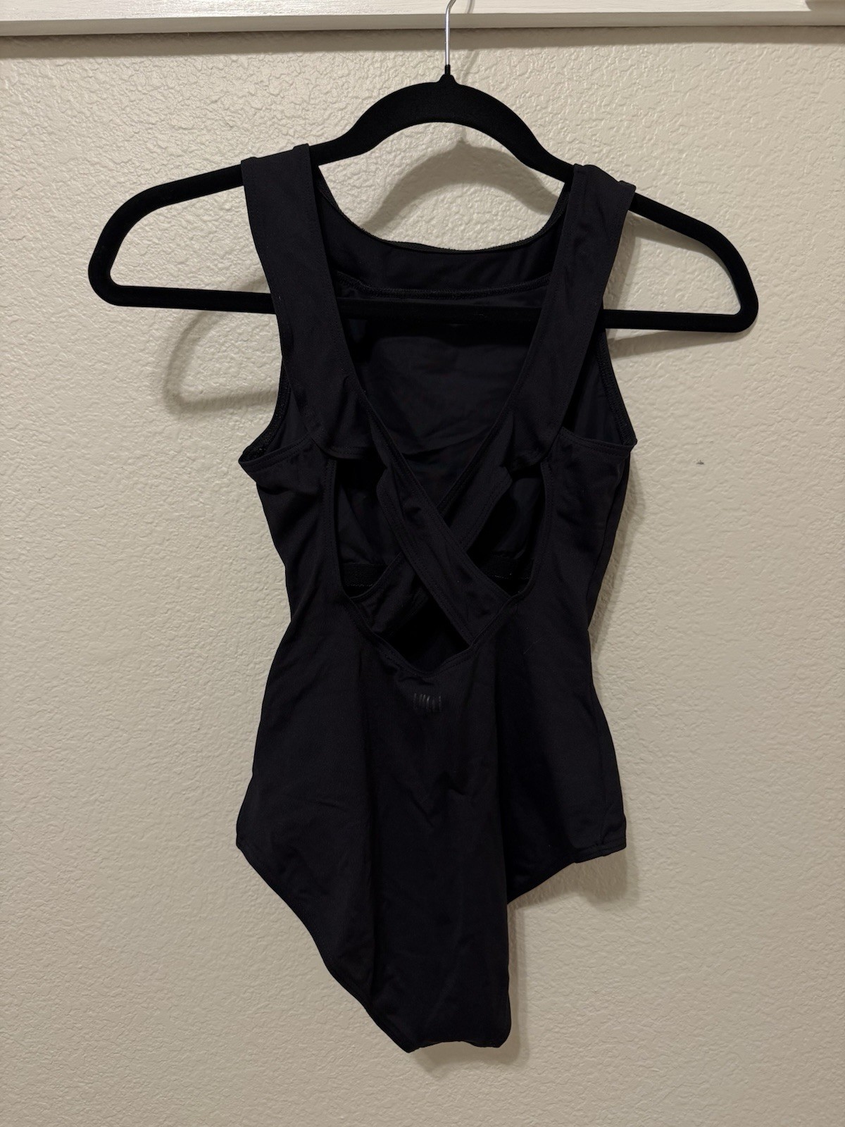 Lulli Dancewear Black Tank Leo With Crisscross Back Adult Small