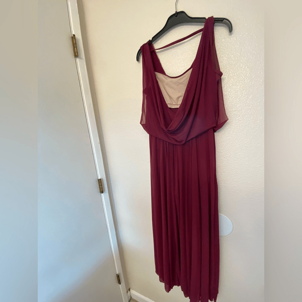 Weissman Balera Dance Costume DOUBLE COWL MESH MAXI DRESS D10454 MA adult