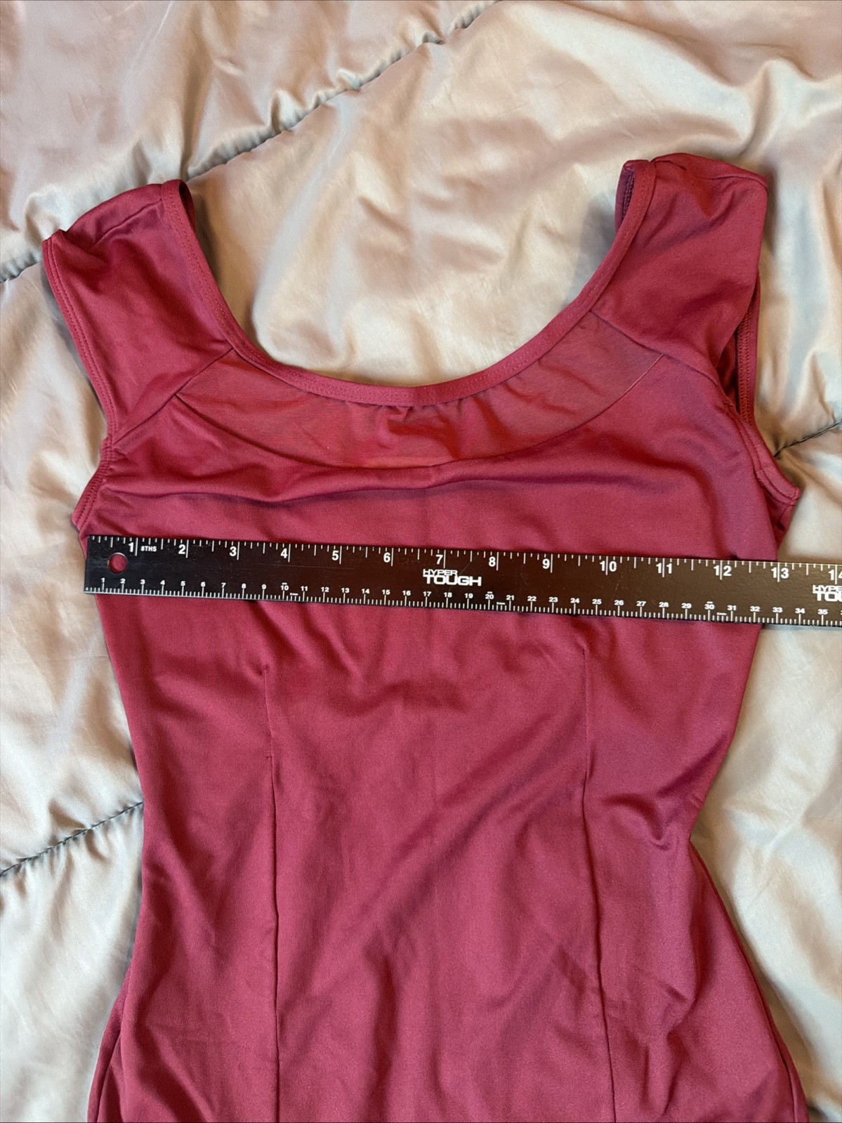 Body Wrappers ProWEAR Burgundy Leotard M Mesh Yoke Low Back Ballet Dance