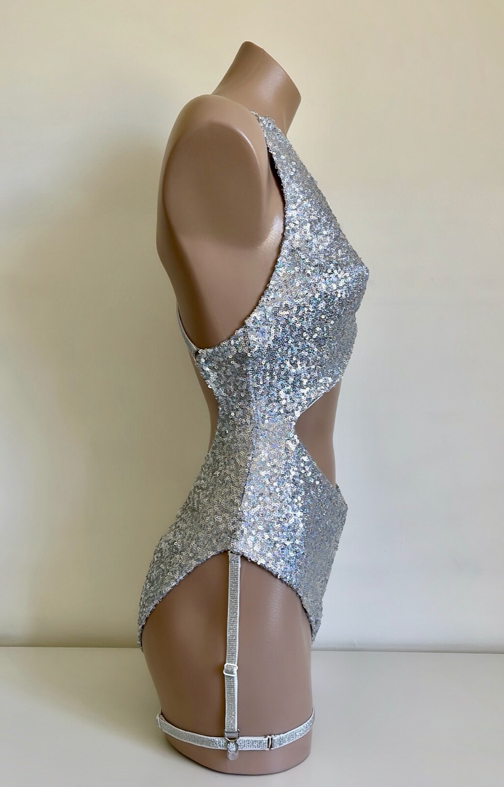 Schminke 💍 Giselle sequin bodysuit leotard polewear dance sexy ring monokini