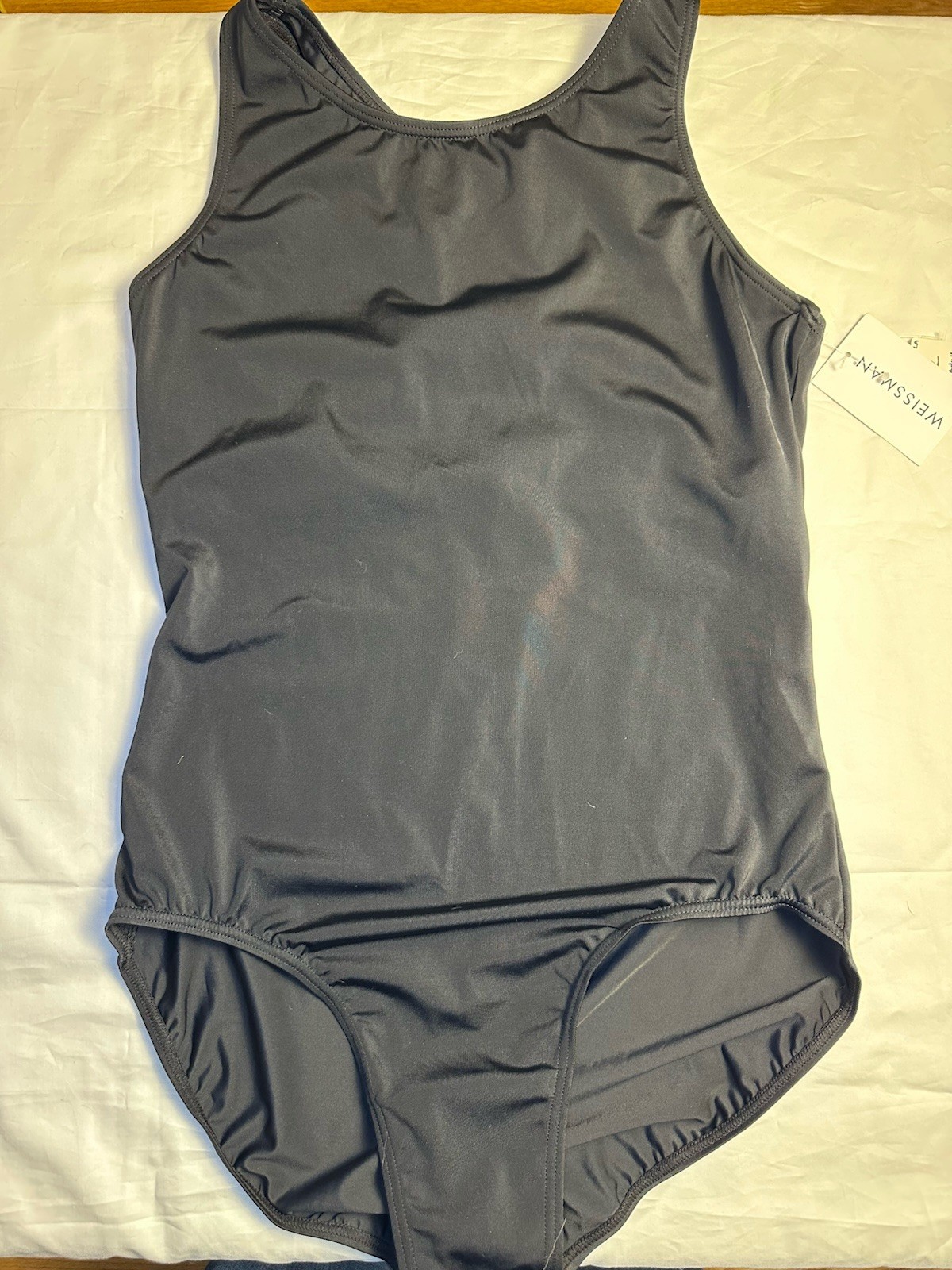 Weissman NWT Black Racerback Ballet Dance Leotard MT12623 LA