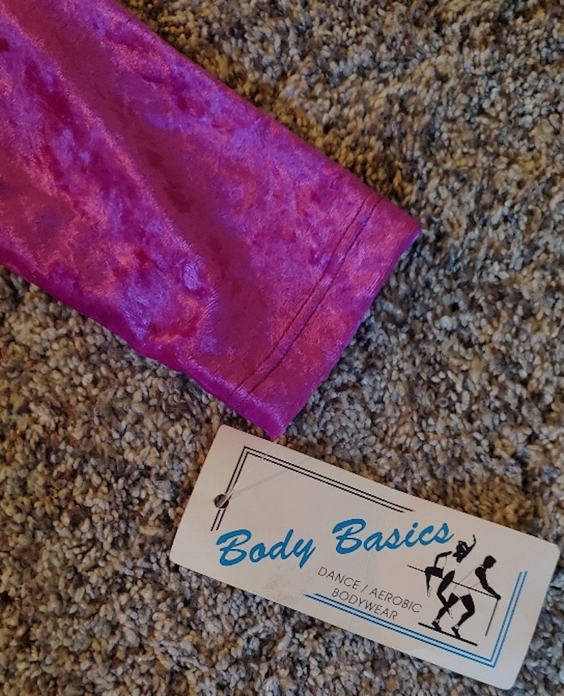 Vtg 80s 90s Jumpsuit CRUSHED VELVET Catsuit Jazzercise Dance Unitard Leotard, L