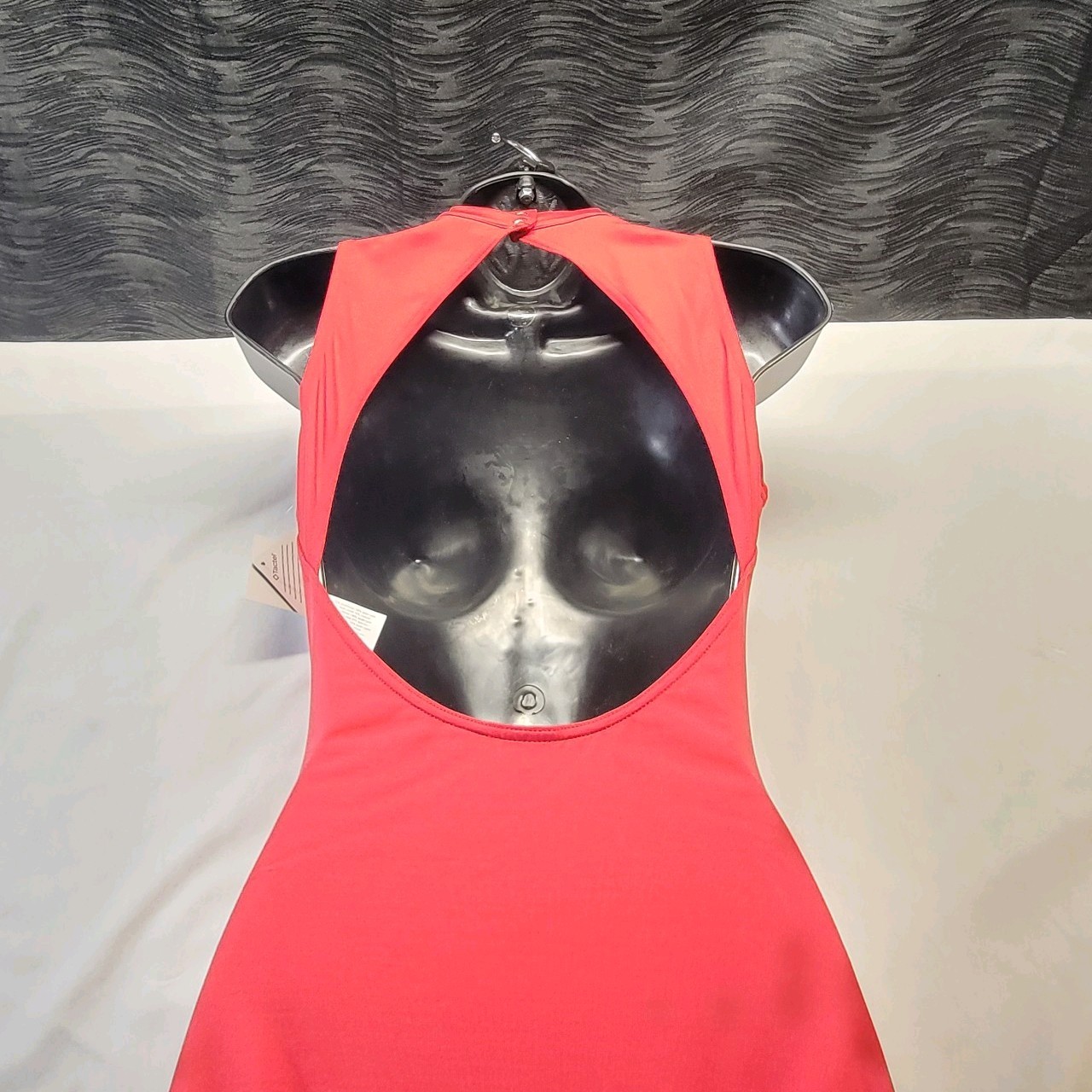 Capezio Studio Collection High Neck Leotard Red High Neck Snap Back SZ LA
