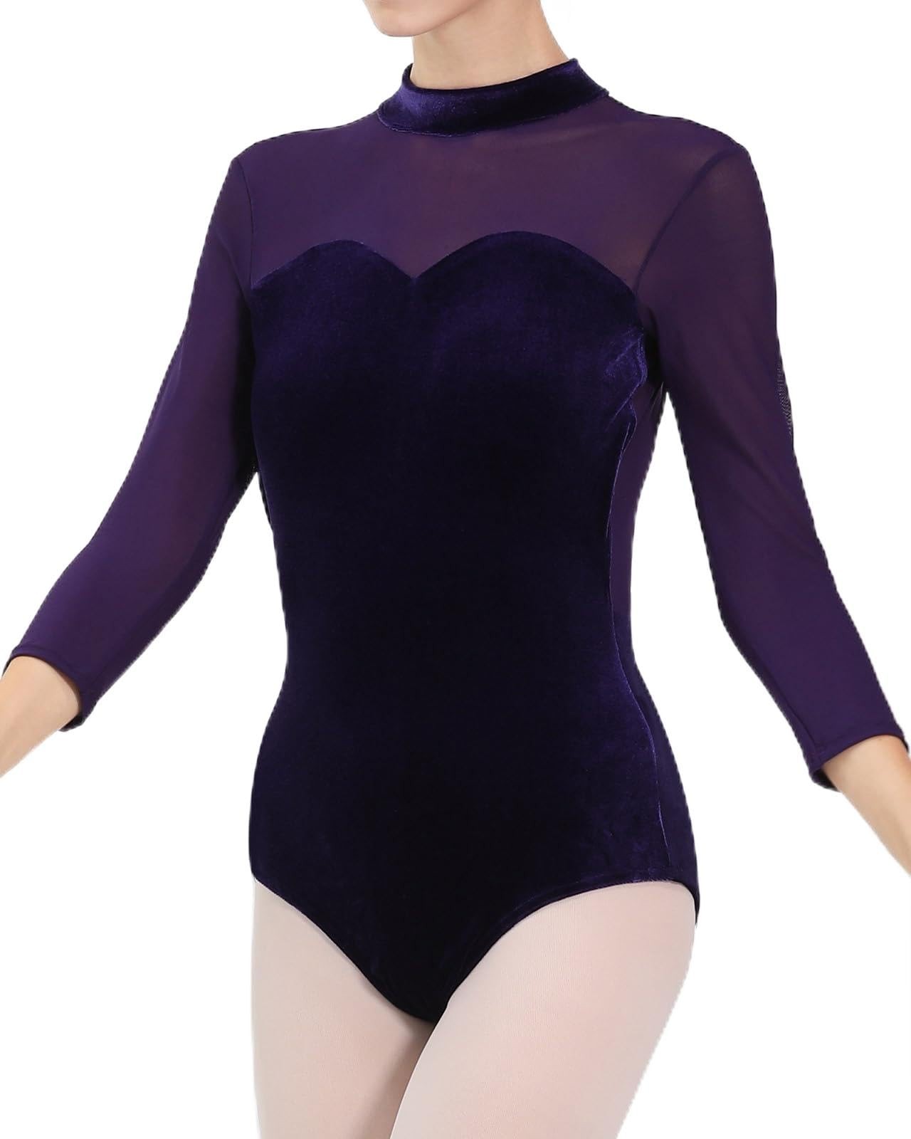 – Pia – Velvet & Net Dance Leotard For Women. Leotards for Women Ballet and D…