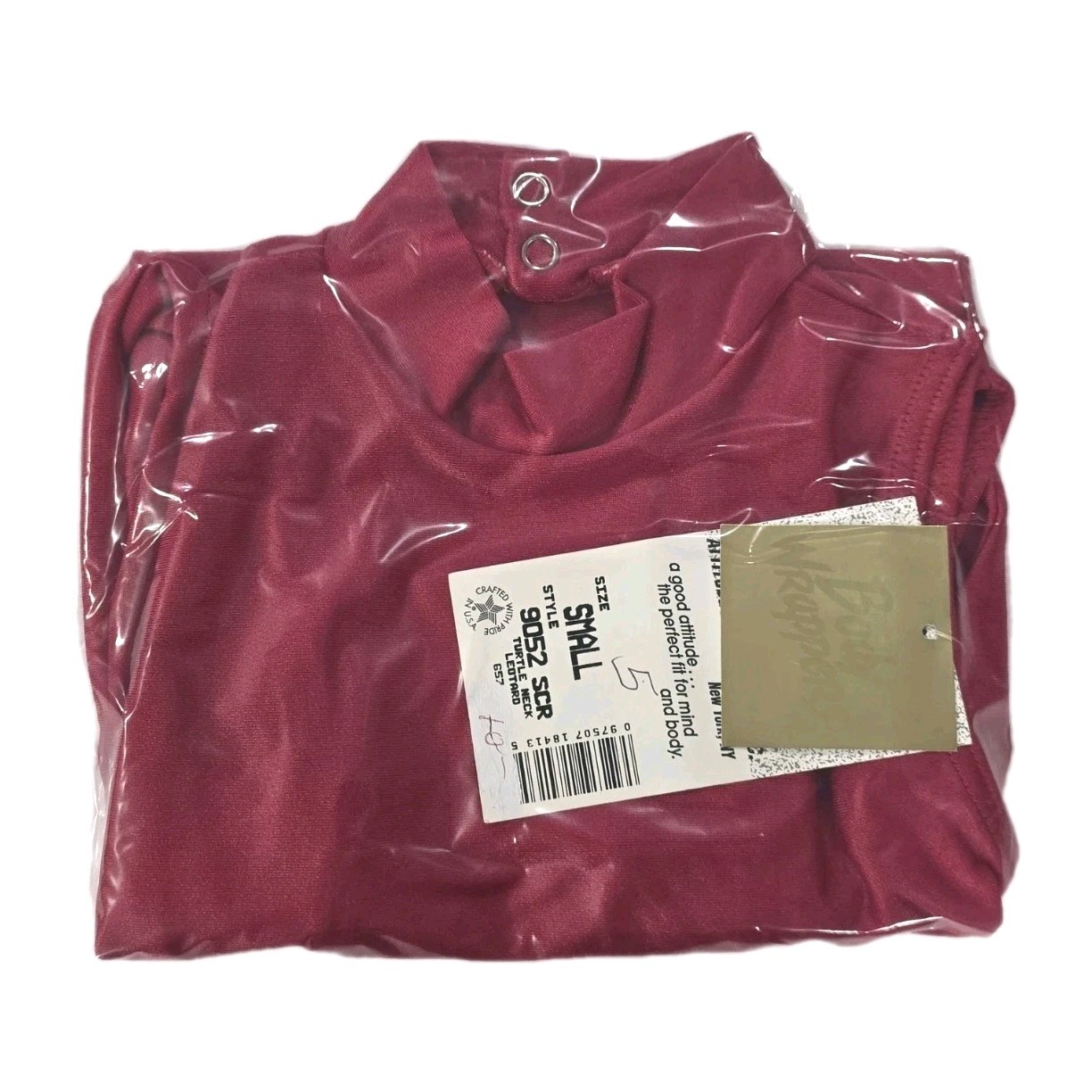Body Wrappers VTG Open Back High Neck Keyhole Vented Leotard Red Size AS