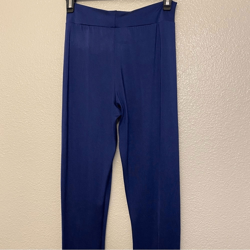 Kelle dance 2 piece blue mesh flocked crop top leggings pants light switch MA