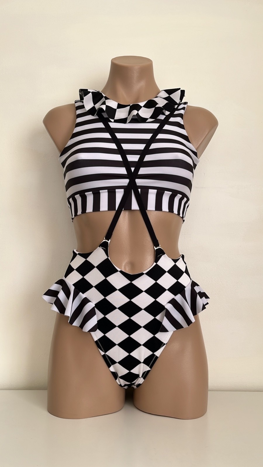 Schminke 🎪 Harlequin pleasure suit circus dance pole-wear spandex festival