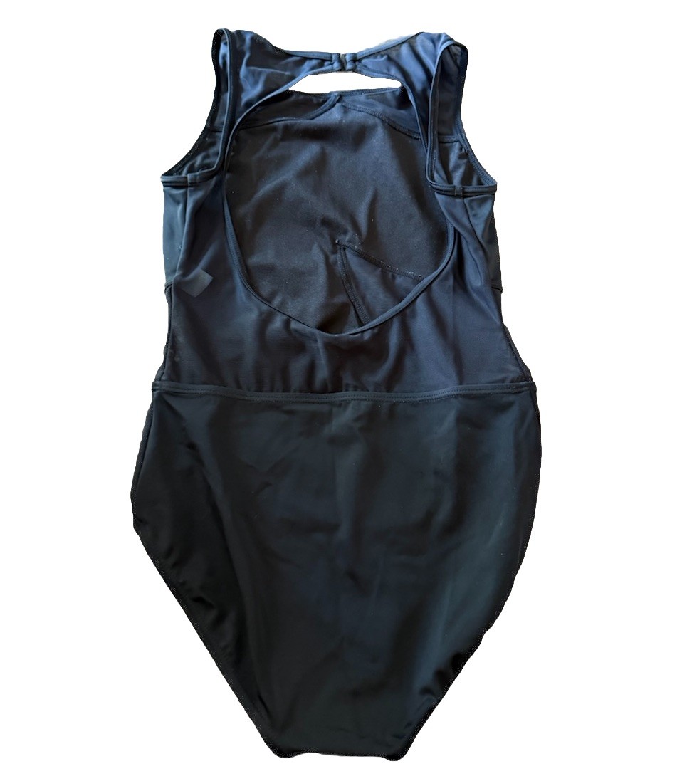 Balera SA Black Dance Leotard MT11736 Mesh Illusion Asymmetrical