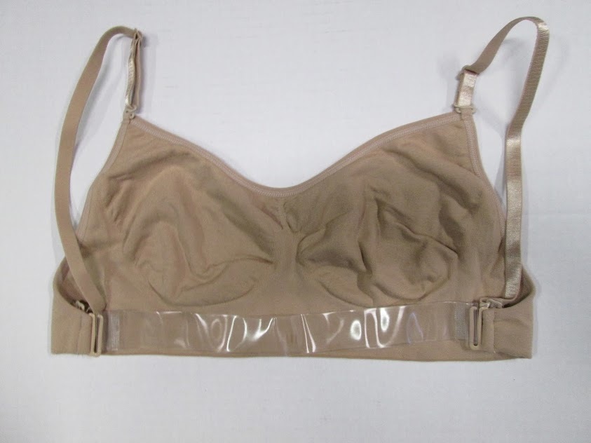 Nude Dance Bra Clear Shoulder & Back Strap Size LC SA MA New Leotard Costume