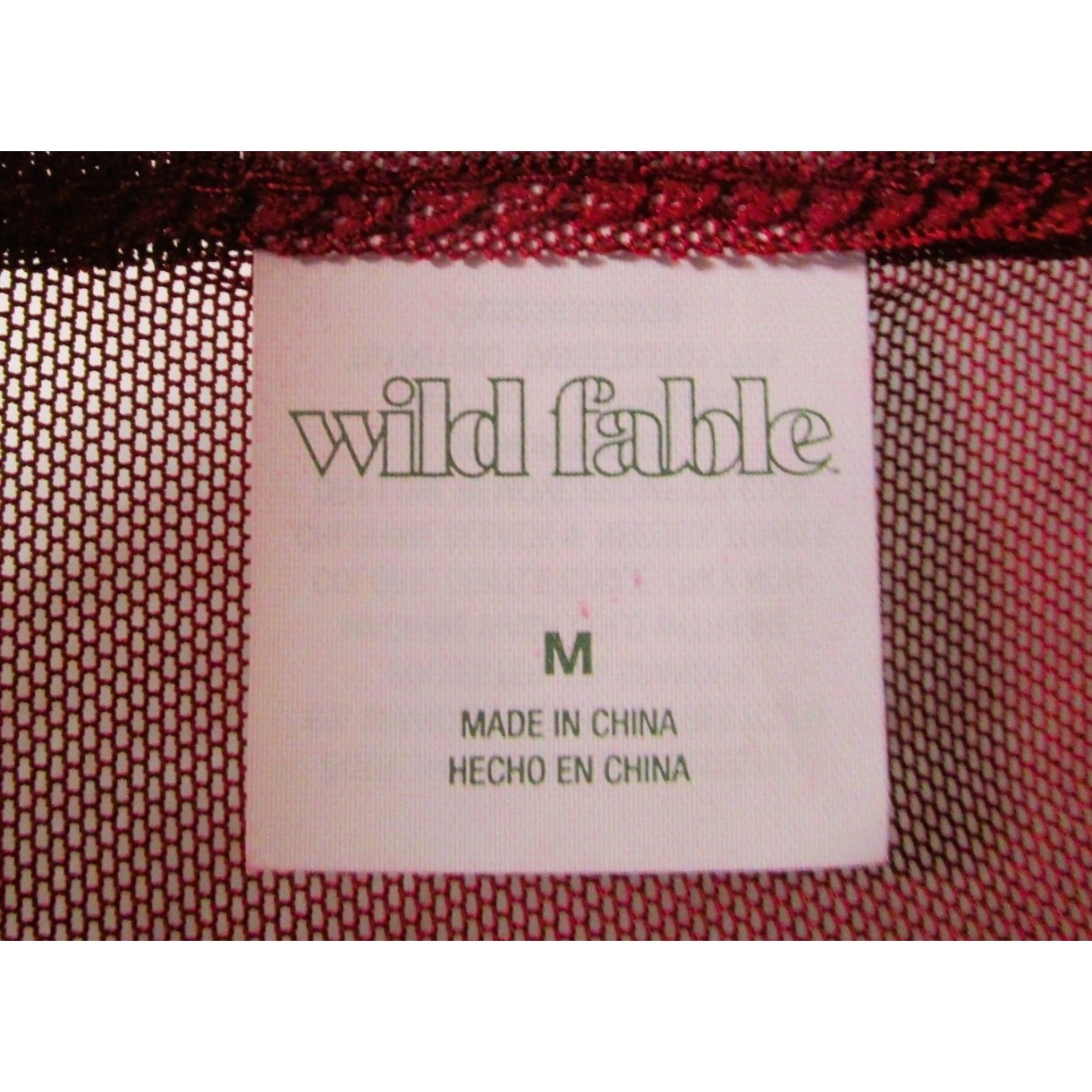 Wild Fable Women’s Burgundy Unitard Mesh Bodice & Velvet Body Long Sleeve Medium