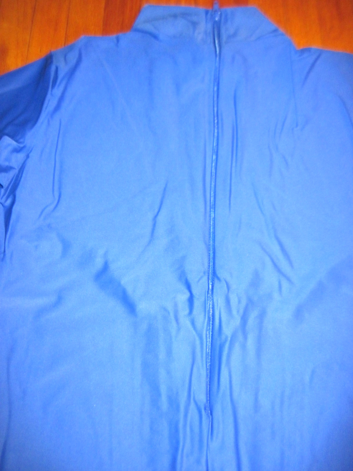 Bal Togs Shiny Royal Long Sleeve T-Neck Foot Less Unitard Jumpsuit Sz Large NWT