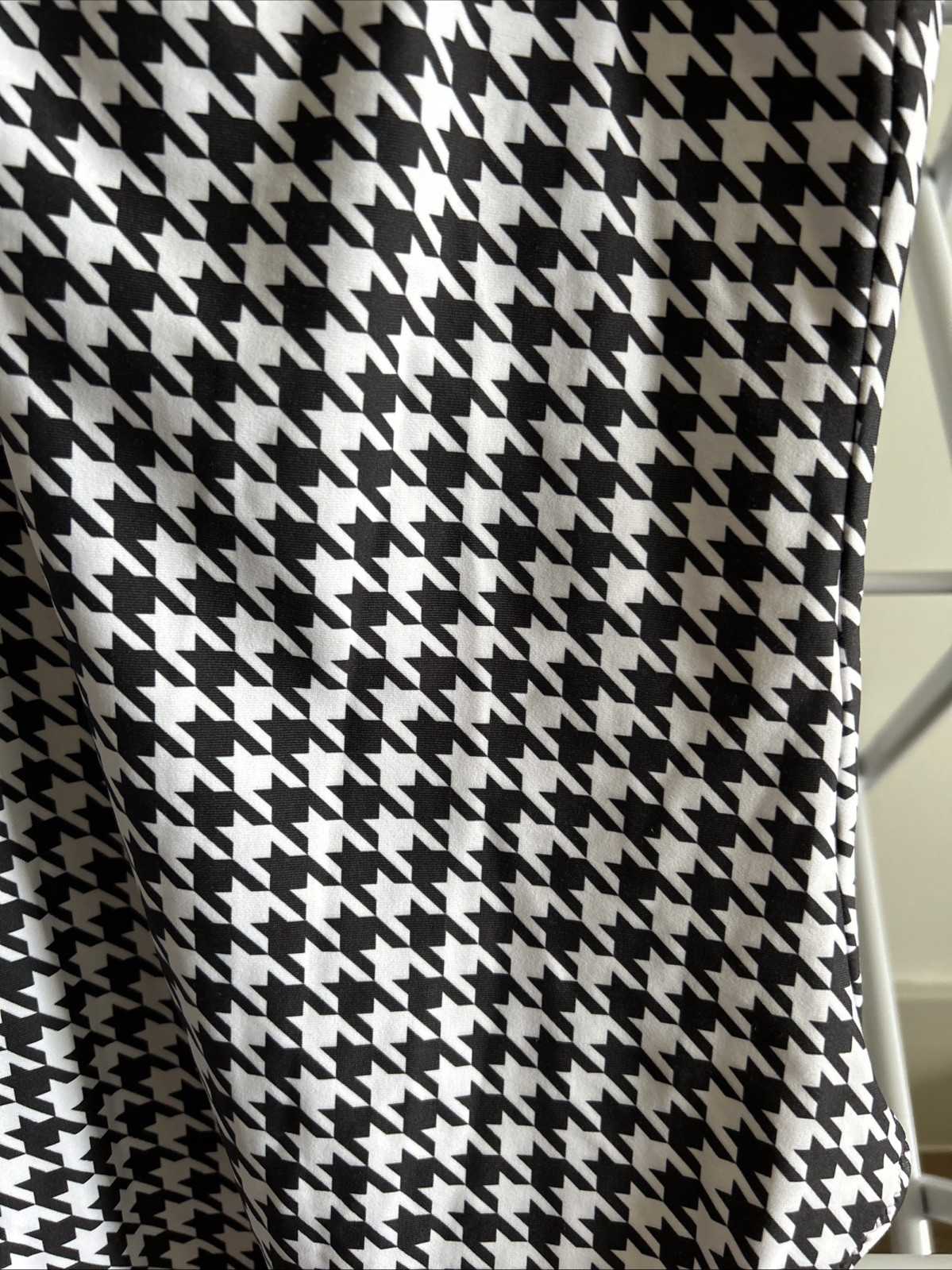 Cameleon Camisole Leotard Size Medium Black And White Houndstooth Pattern