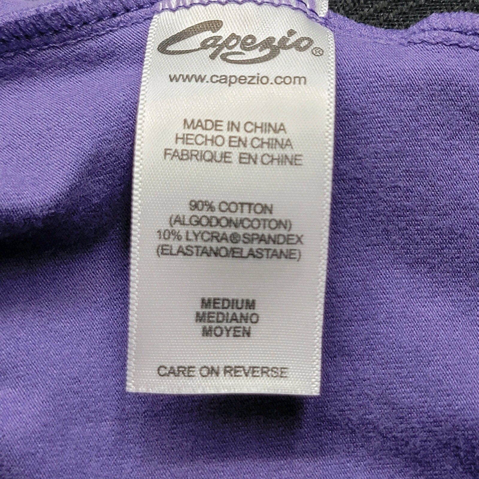 Capezio Purple Double Strap Camisole Leotard Scoop Neck Criss-cross Back SZ. M
