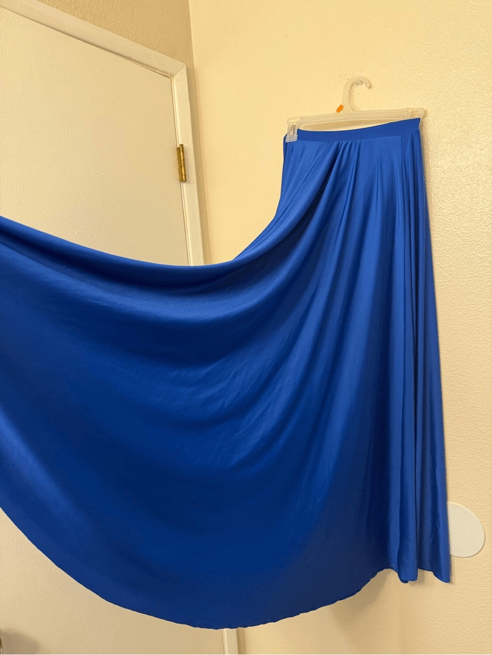 Royal blue jersey stretch Maxi dance circle Skirt pull on costume adult SA adult
