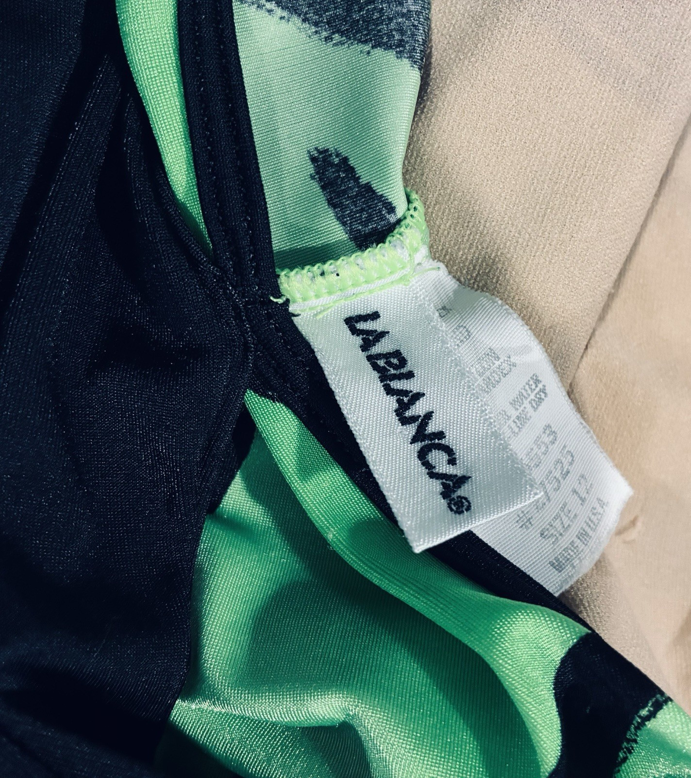Vtg Green Black Shiny Nylon Spandex Swimsuit Leotard S