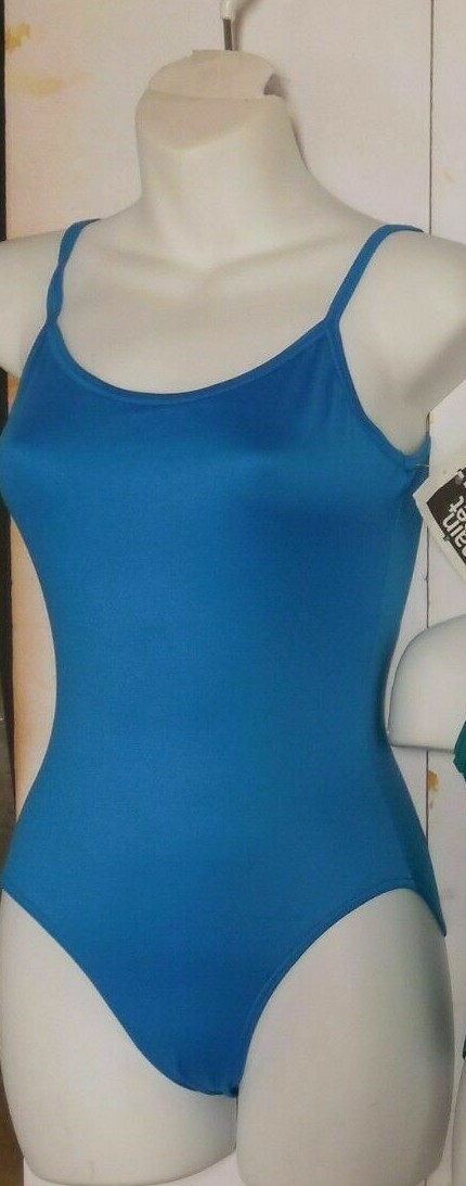 Turquoise Blue Classic Camisole Leotard Dance Front Lined over 100 available NWT