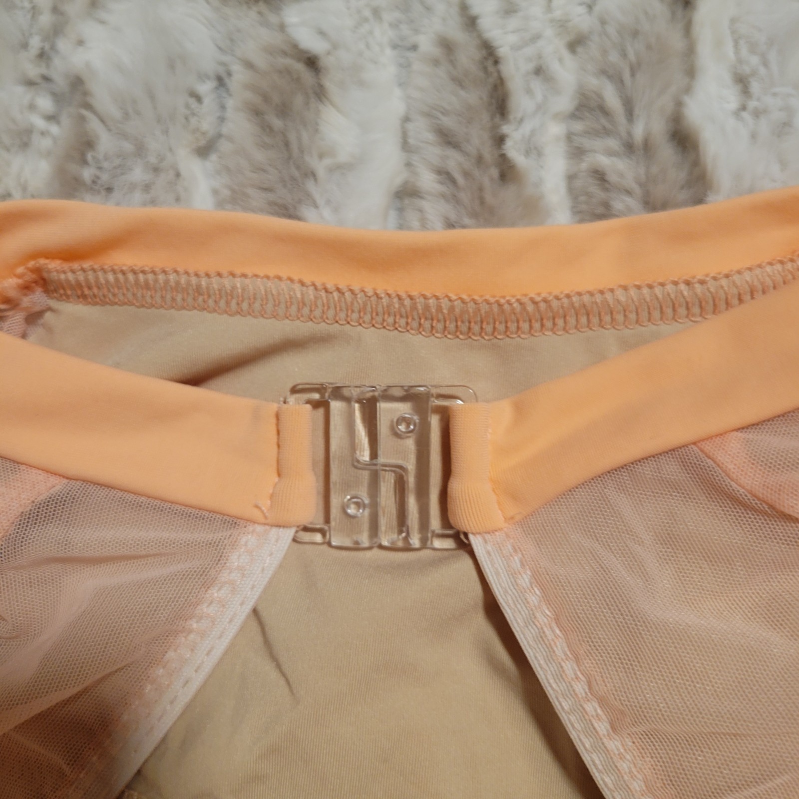 Nikolay Leotard Peach Leotard With Mesh Open Back Women’s Medium Rus 46