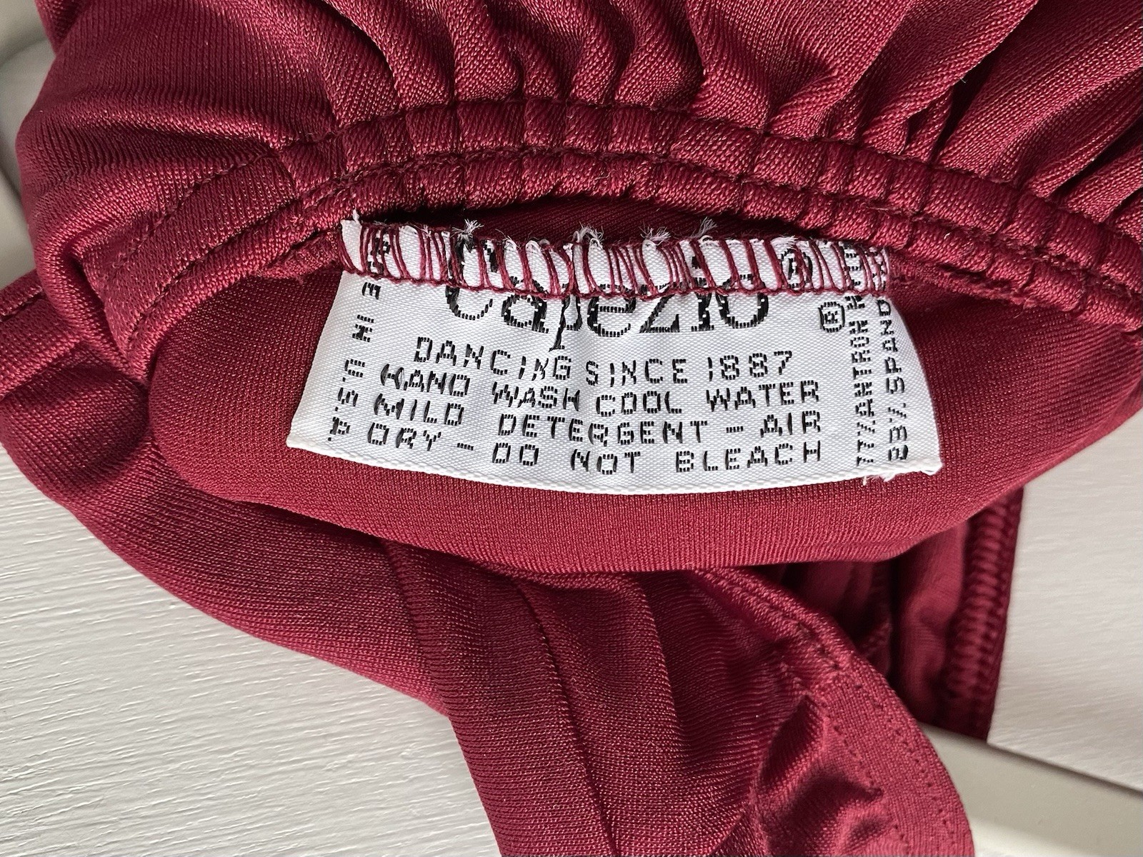 NIP New Vintage Capezio Dance Burgundy Red Leotard Adult Large 80s