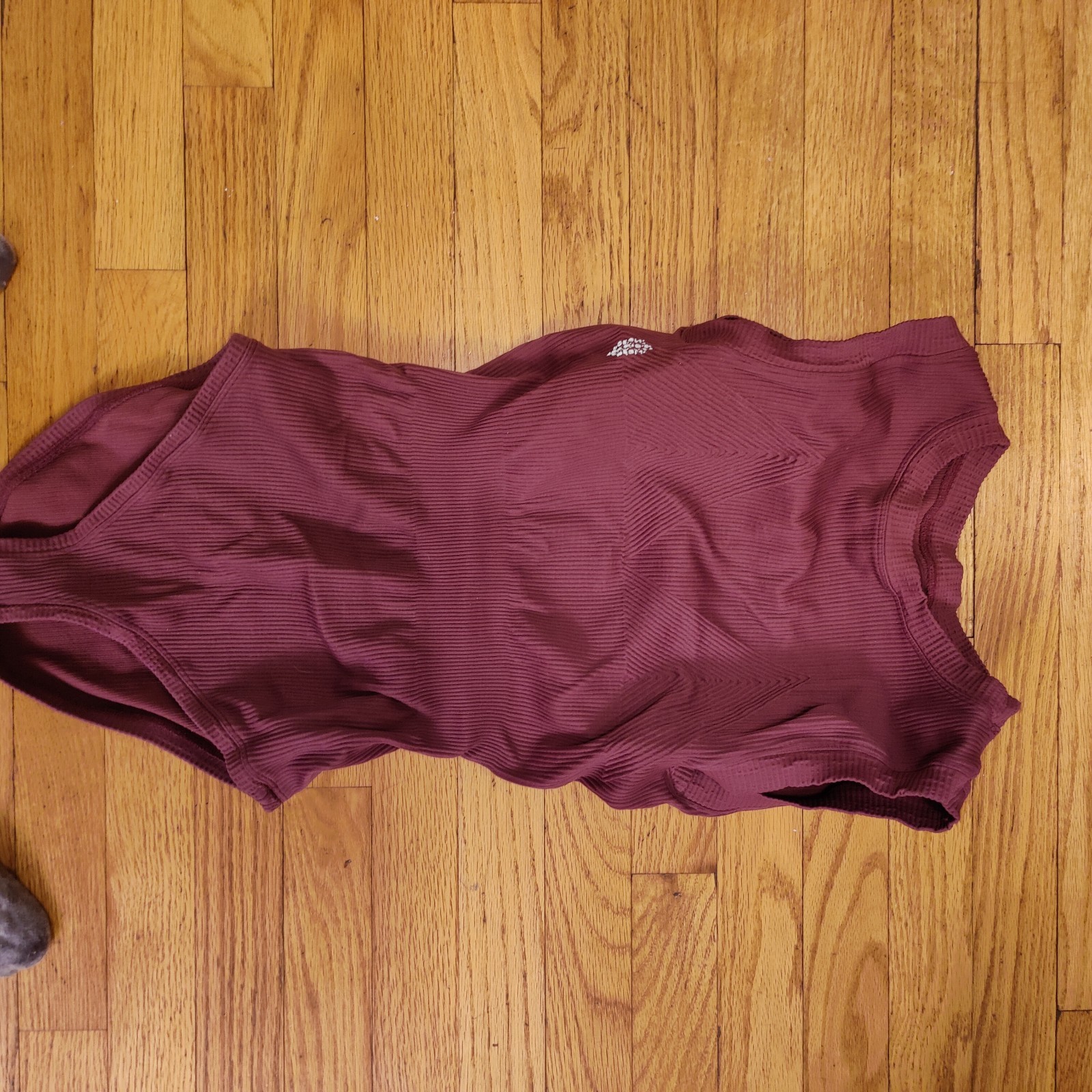 Free People movement Backless Dark Red Burgundy Leotard Bodysuit Yoga Dance