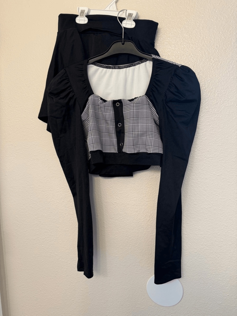 Kelle 2 piece leotard Dance Costume CONFIDENT PLAID TWILL suit 2870 LA adult