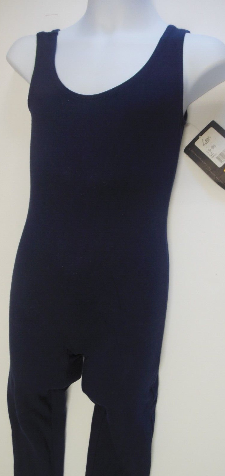 Leo’s 15-36 Cotton Spandex tank unitard Large Child Navy