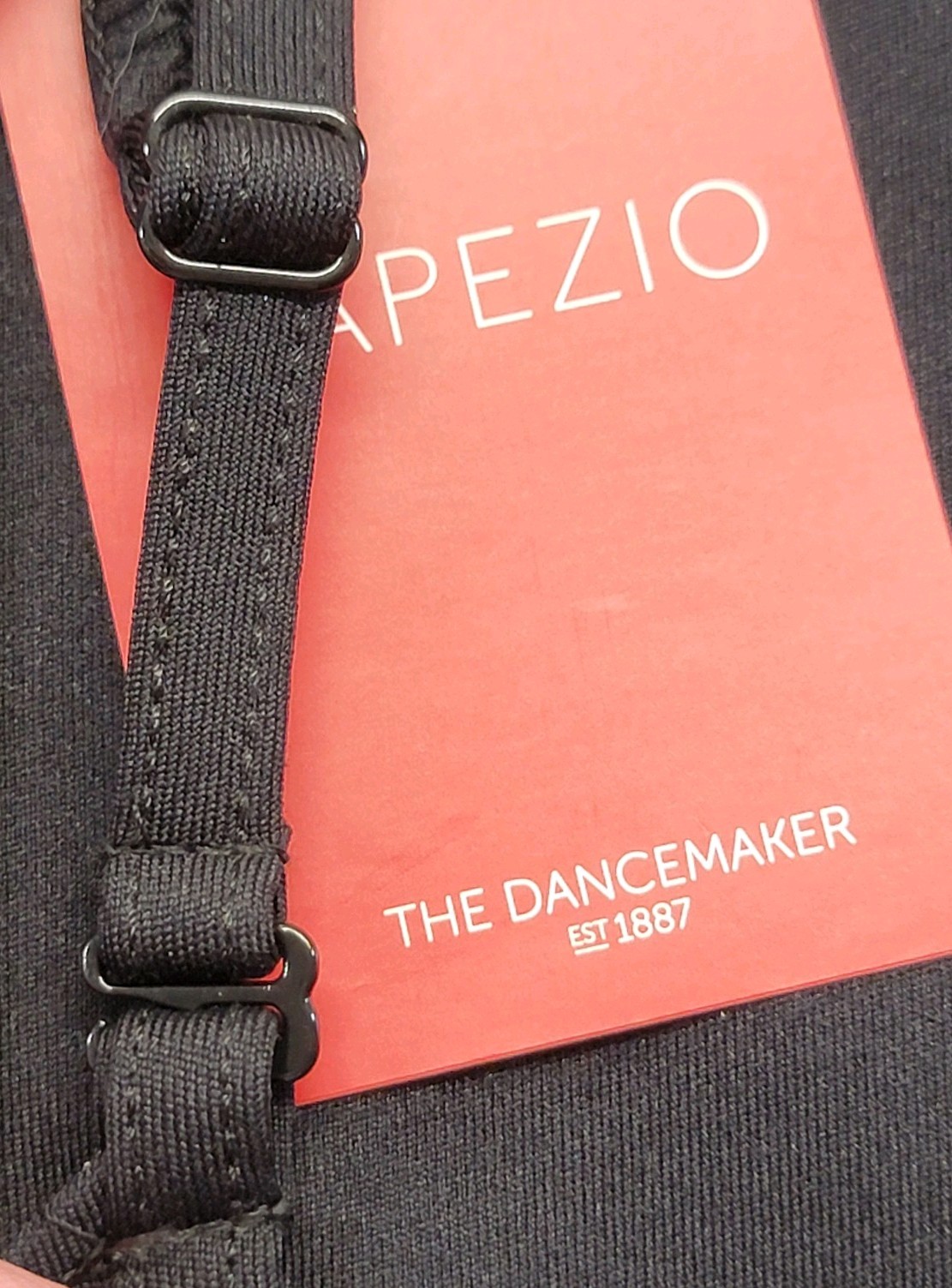 Capezio Team Basics Camisole Leotard Adjustable Strap Black Scoop Neckline SZ LA