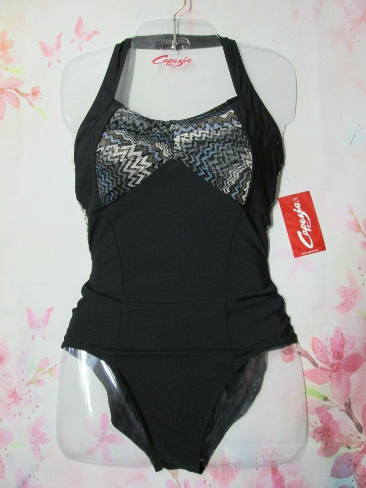 Leotard Capezio New Size LA Fits MA Dance Gymnastics Ballet Costume Black Halter