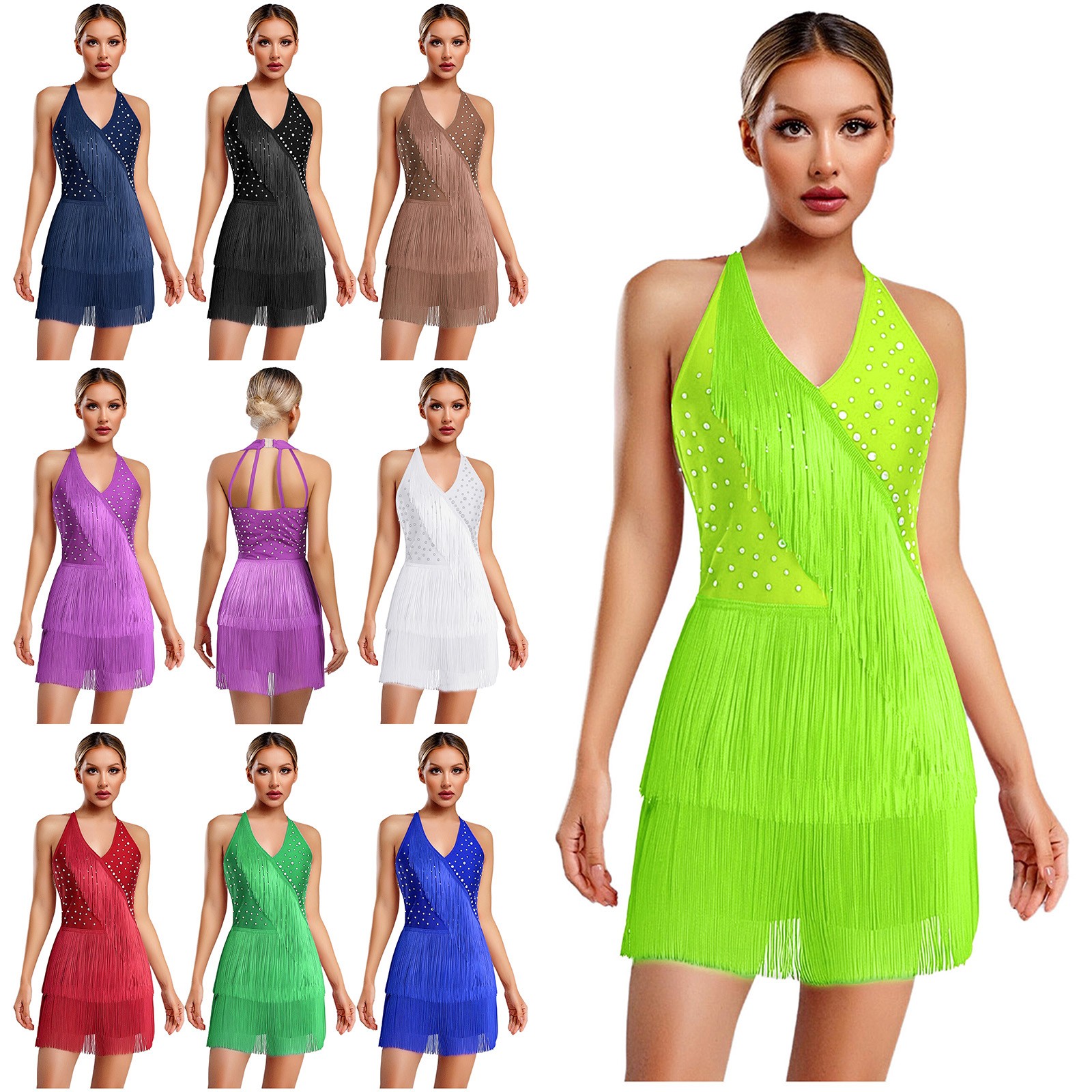 Women Bodysuit Party Jumpsuit Dress Leotard Samba Dancewear Dance Sleeveless