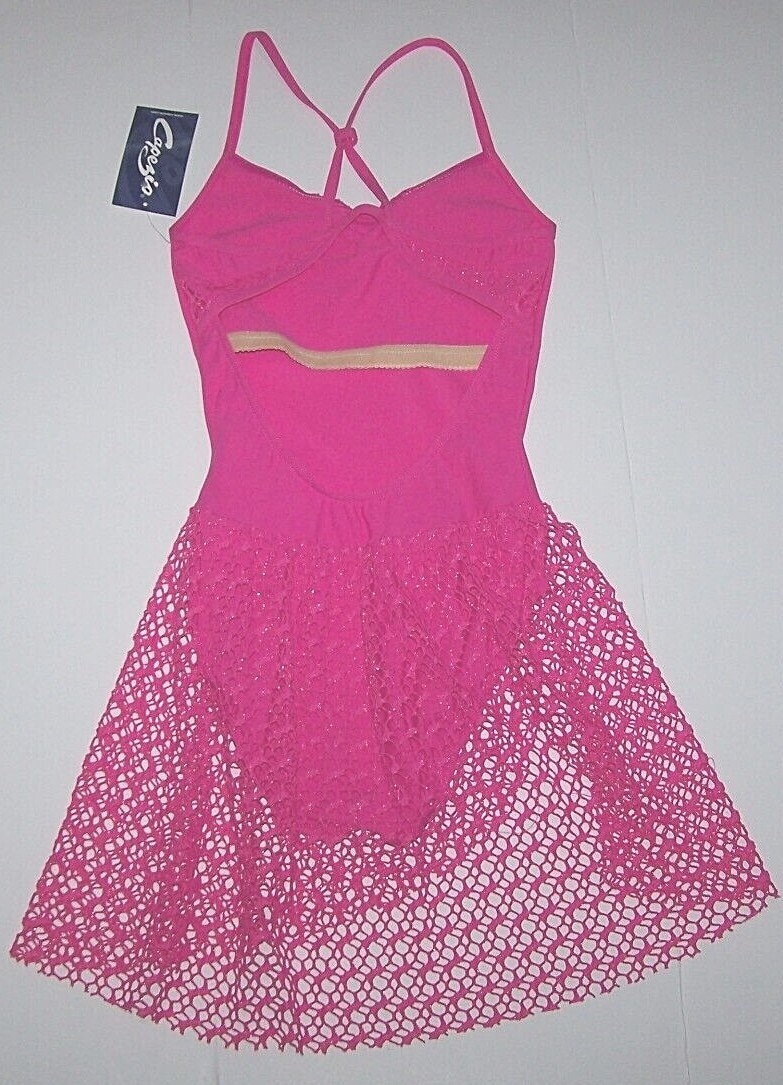 Capezio Camisole Dress Jacquard Skirt Leotard Bodysuit 10188 Pink New Nwt Women