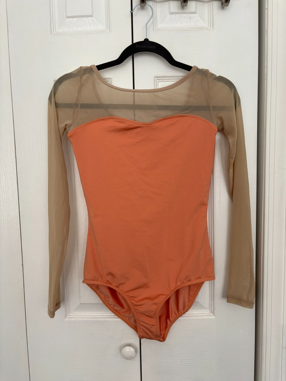 Mariia Dance long sleeve peach nude leotard large