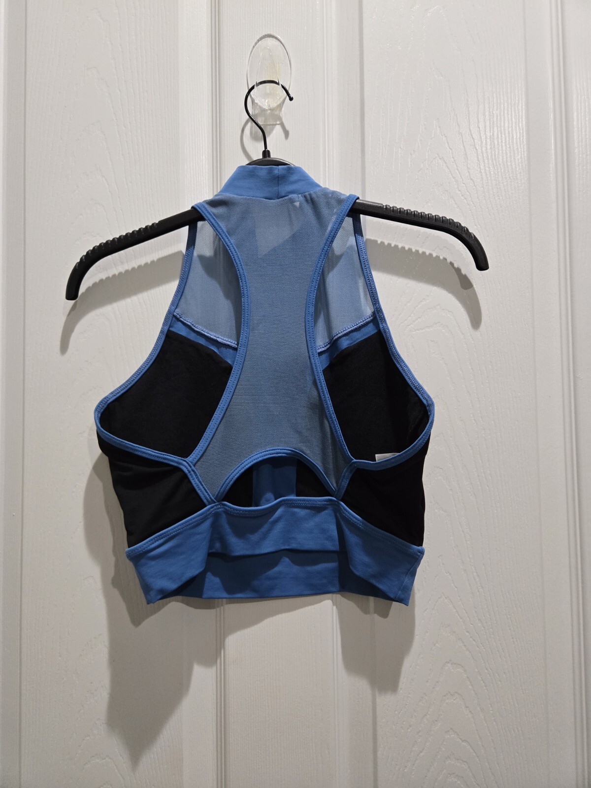 So Danca Women’s Bralette Halter top Blue and black Racerback Partly mesh *M*