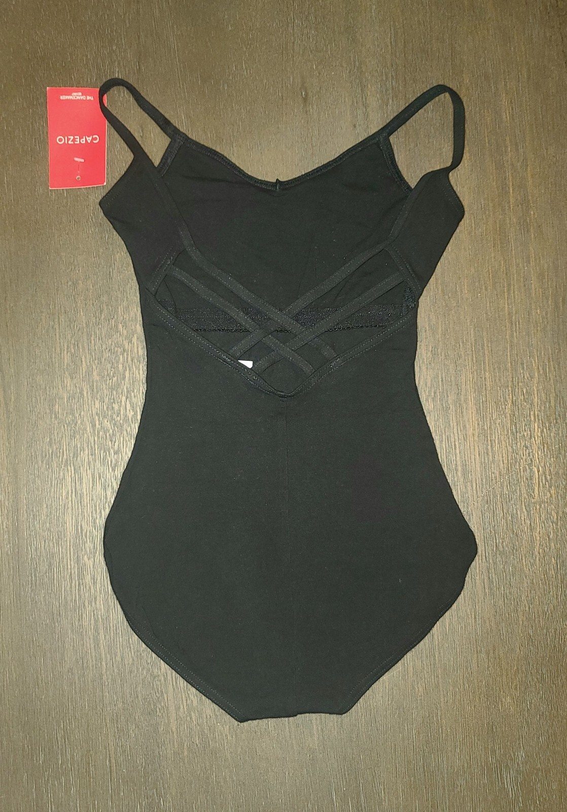 NEW WOMENS BLACK CAPEZIO V-NECK CAMI LEOTARD SIZE XS