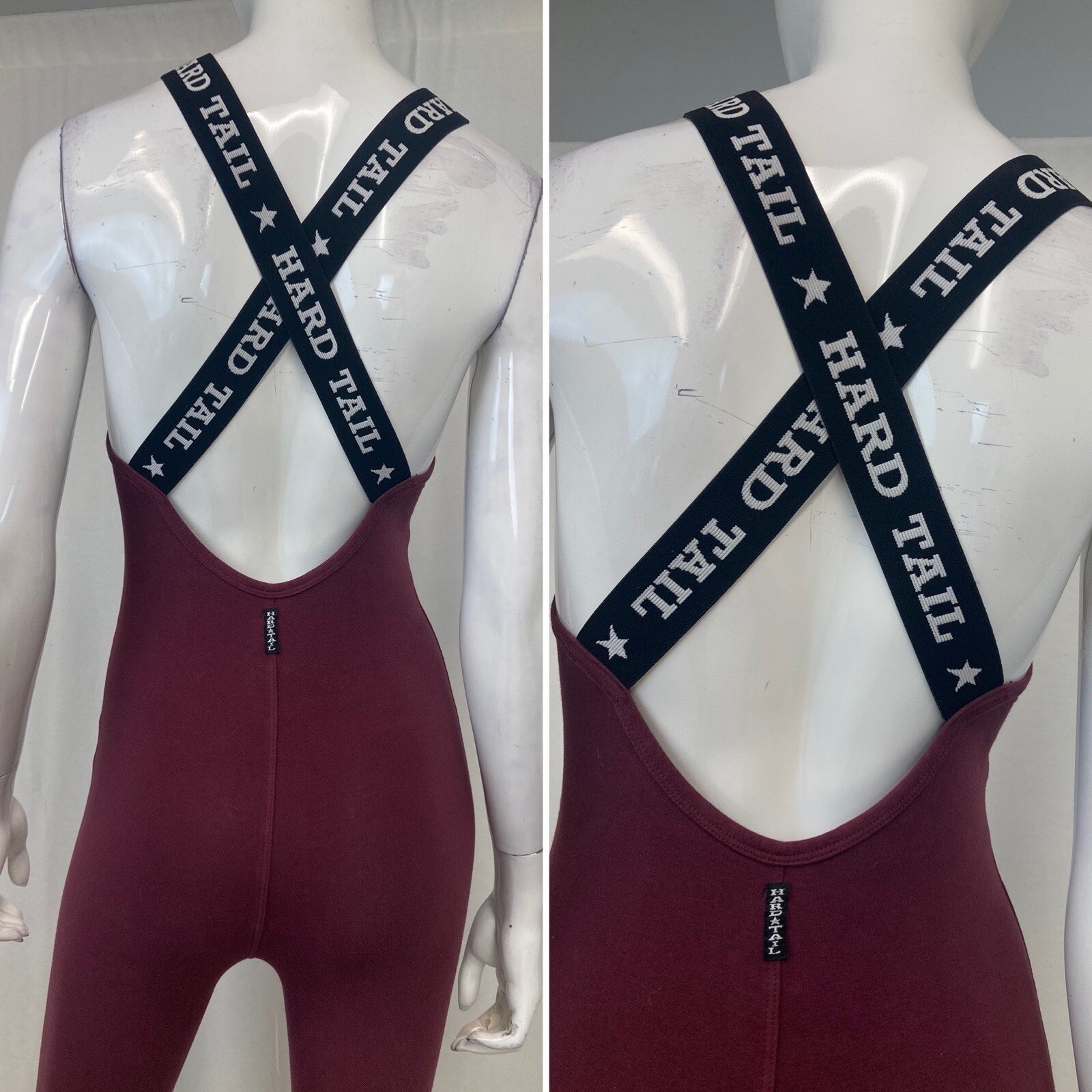 Women’s Hard Tail Maroon Burgundy Gymnastics Cotton/Lycra Leotard Jumpsuit Small