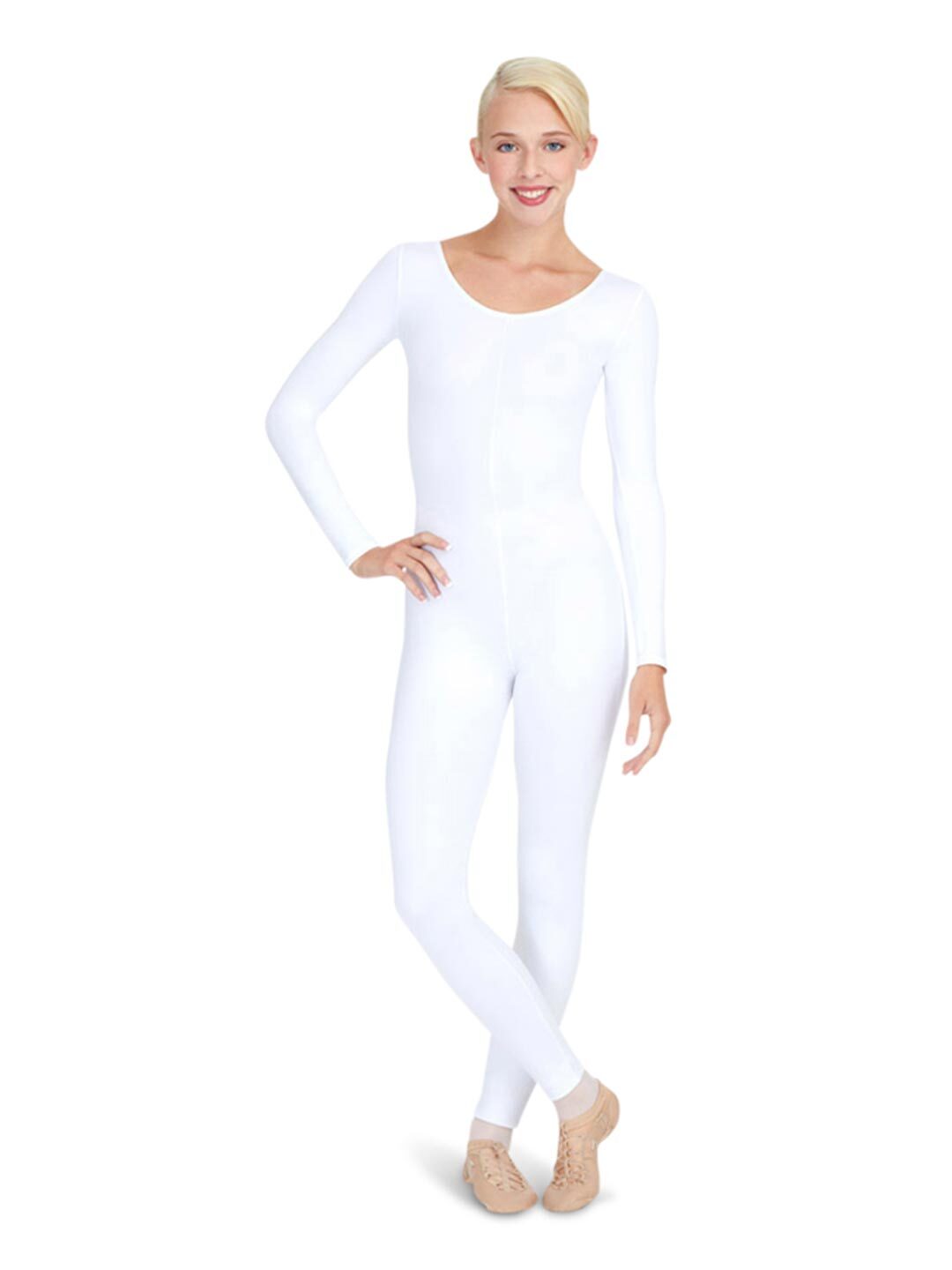 Capezio Long-Sleeve Unitard TB114/C Adult & Child Sizes Nude/Black/White