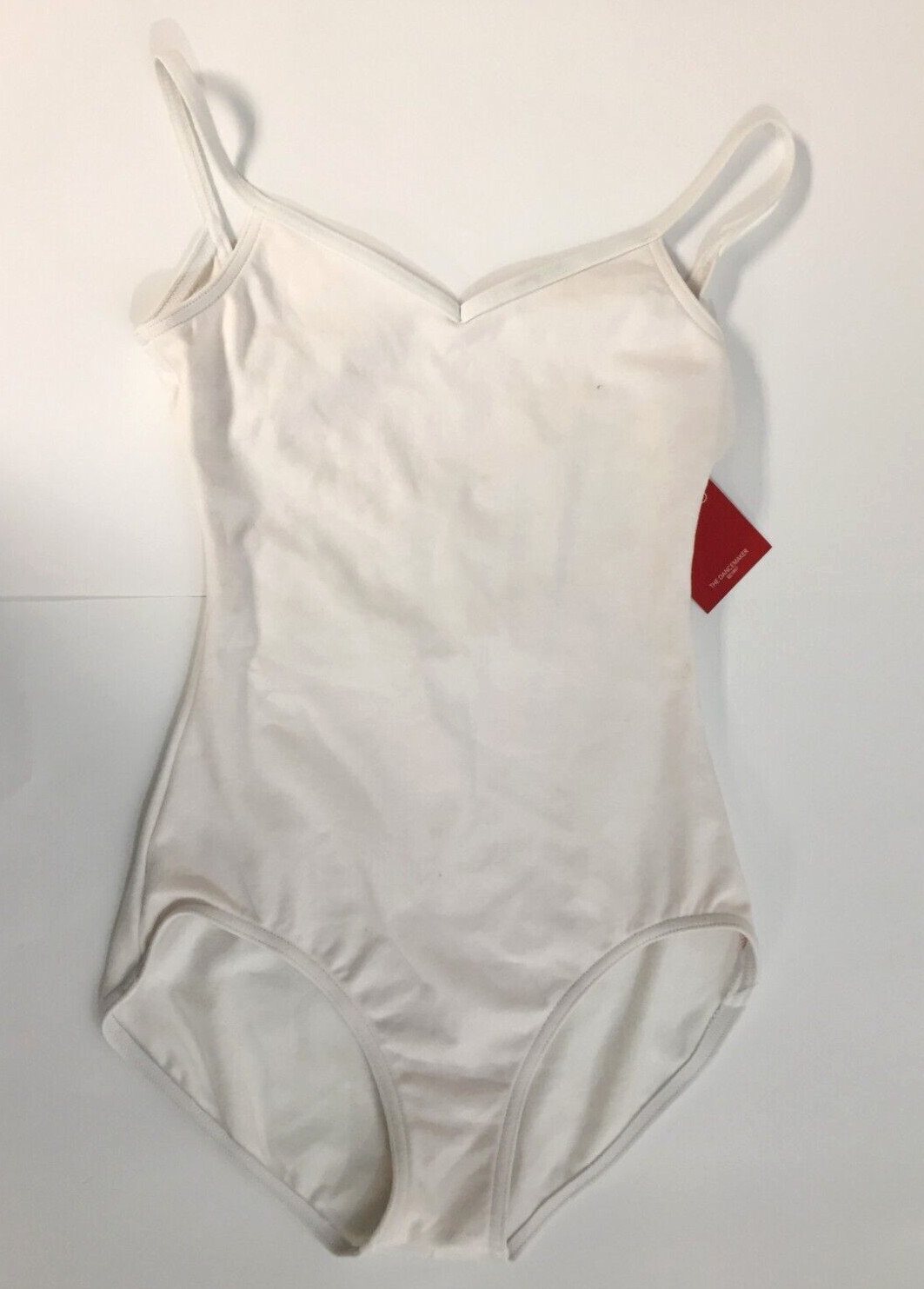 Capezio women’s White Classic V-neck Camisole Leotard CC102 Size Small