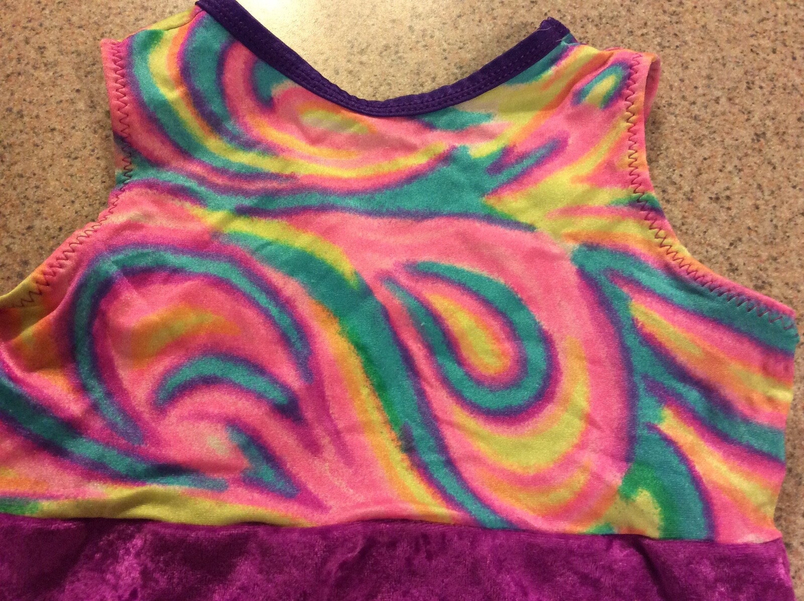 ALPHA FACTOR Gymnastic Dance Cheer leotard, XS Colorful!