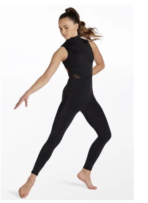 Bakers Dancewear Zip Front Sleeveless Unitard MT12535 Sz Child LC