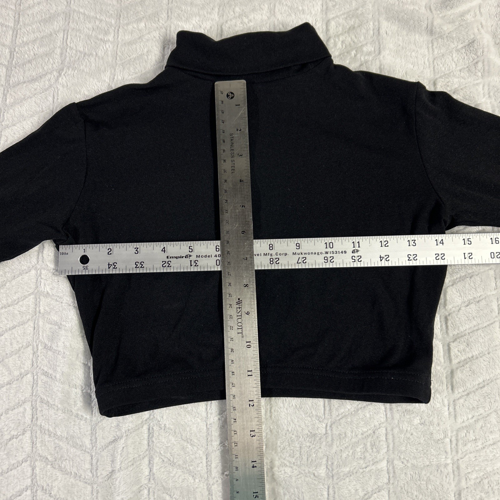 Lot Of 3 CHASSE Womens Cropped Black Turtleneck Cheer Dance S M L