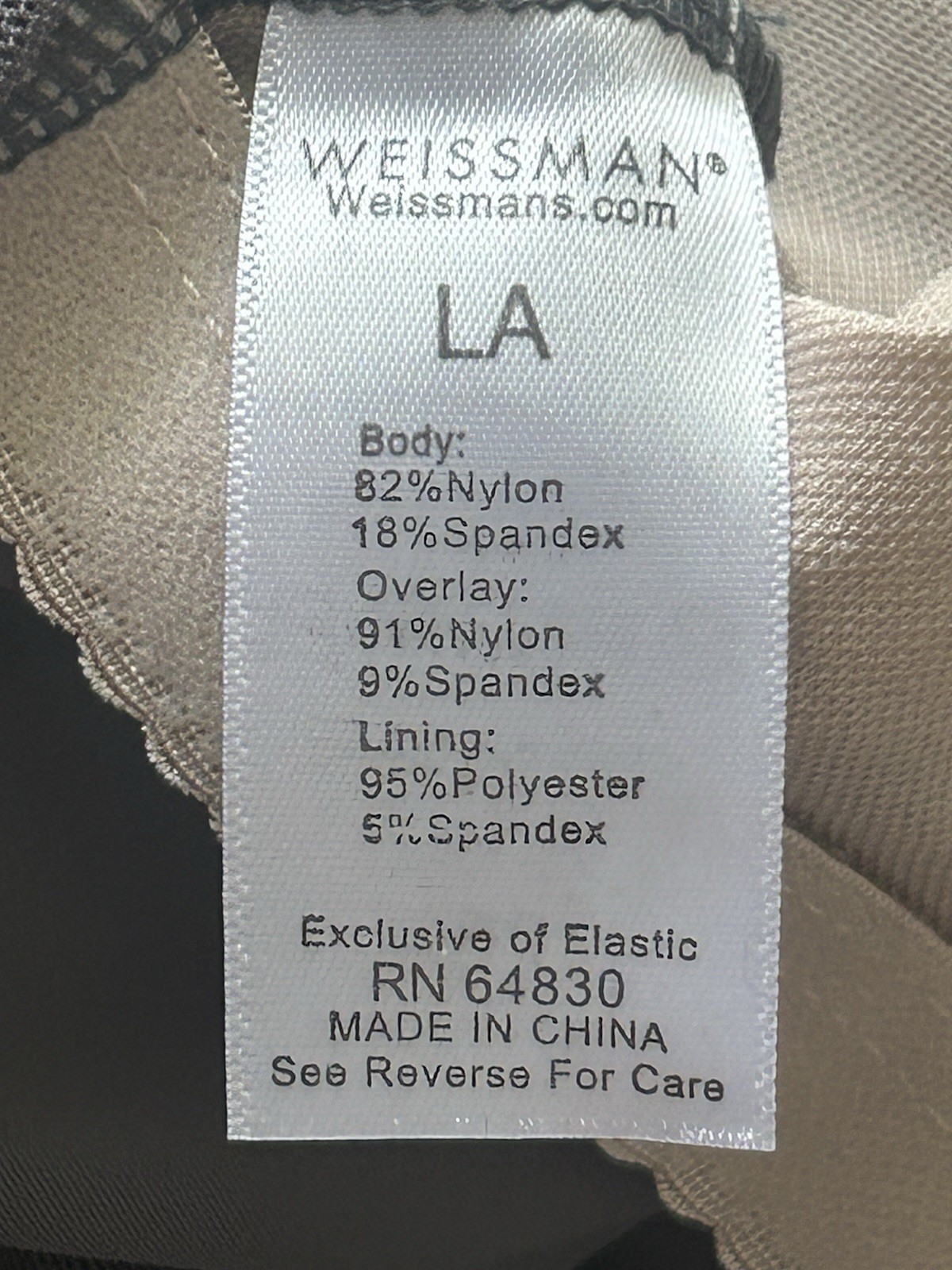 WEISSMAN Balera Dance costume gray black Geometric Lace Leotard RN 6483 Adult LA