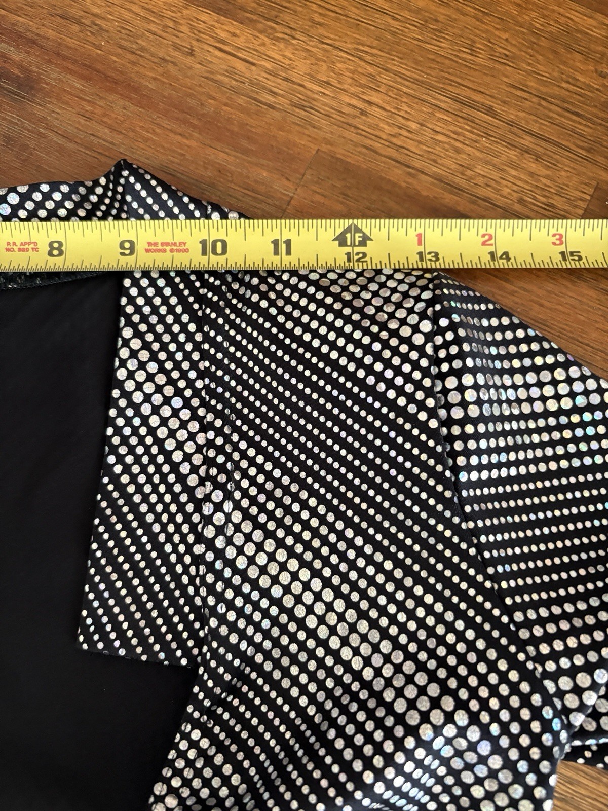 Kelle Company Dance Costume Black Iridescent Dots Dance Leotard Adult Small